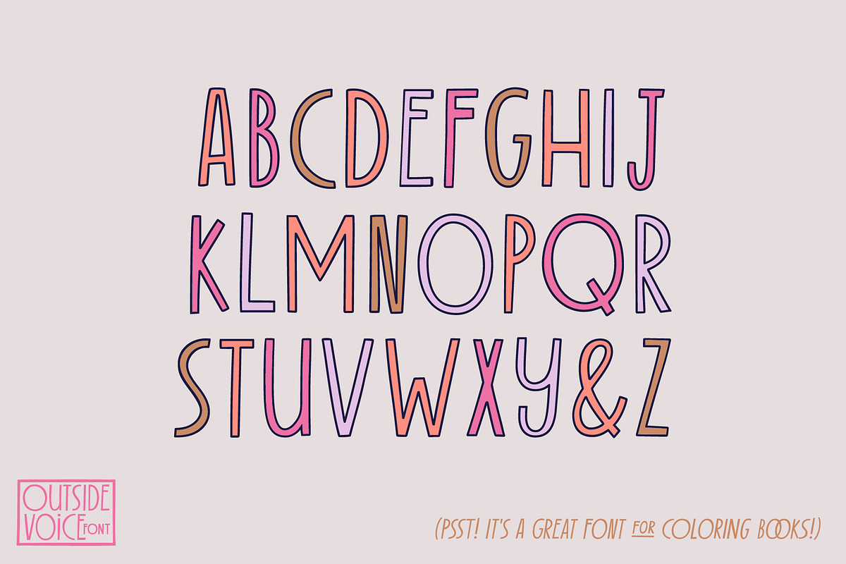 Outside Voice Handwritten Font preview 8