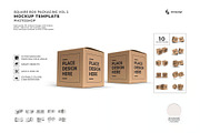 Square Box Packaging Mockup Template, a Packaging Mockup by DesignRushMarket (Thumbnail 1 of 11)