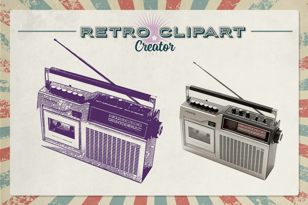 Retro Clipart Creator, an Action Add-On by g design (Photo 10 of 12)