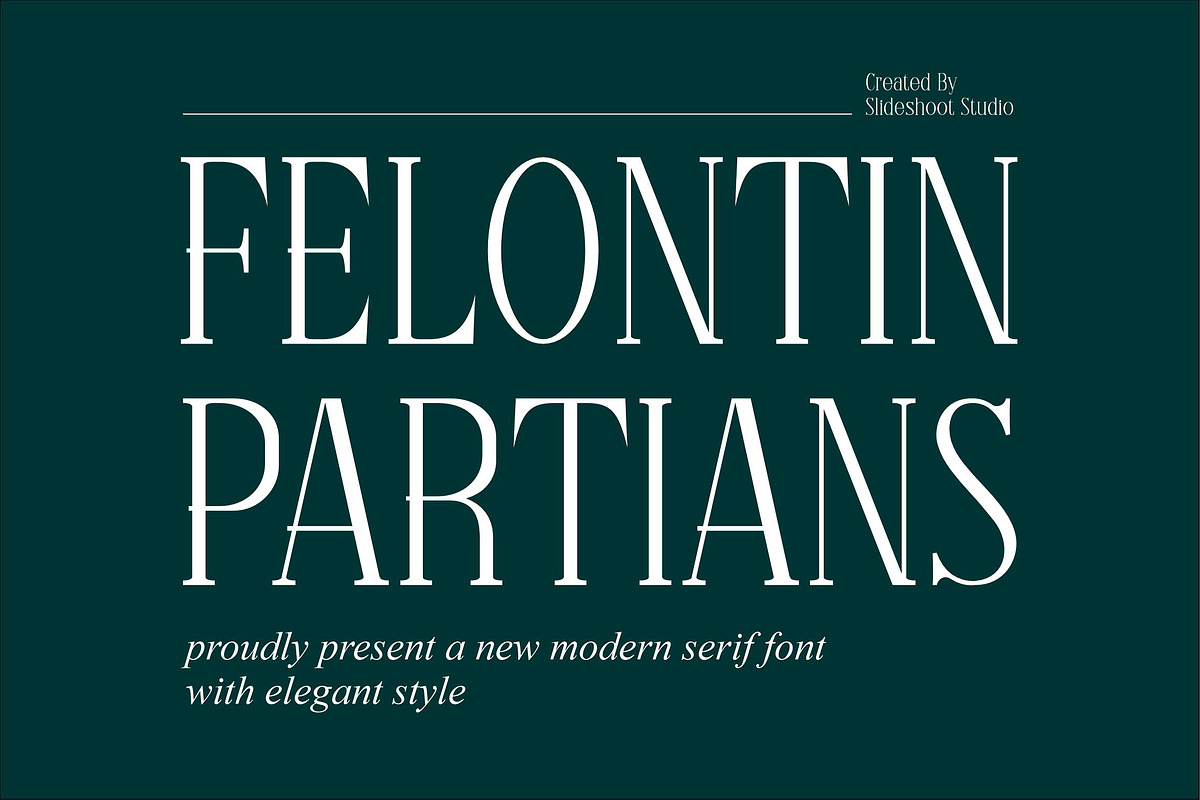 Felontin Partians || Modern Serif, a Serif Font by Idea Studio (Photo 1 of 5)