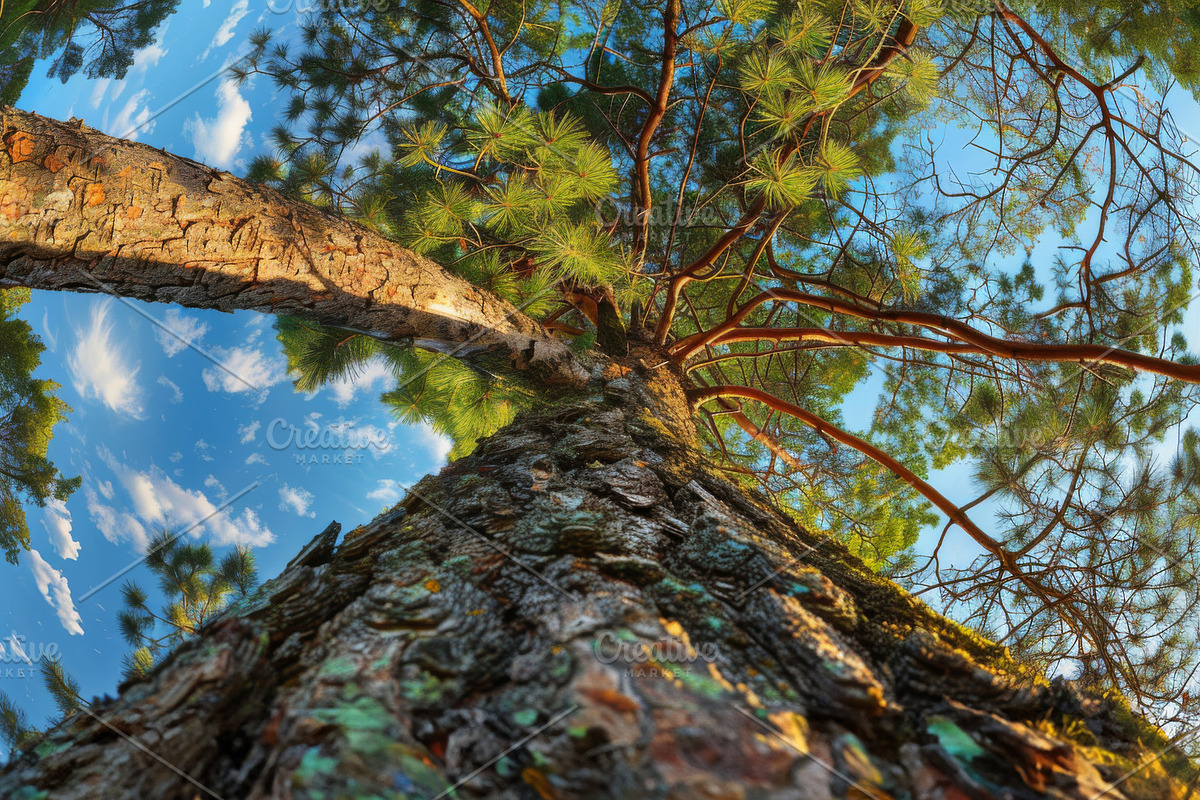 98 Trees view from below, a Nature Photo by Handmadefont (Photo 69 of 98)