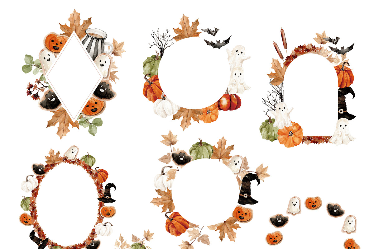 Watercolor Clipart - COZY Halloween, a Decorative Illustration by Beigetime (Photo 12 of 19)