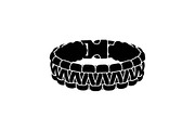 Minimal Black Paracord Bracelet, a Graphic by hafijul (Thumbnail 2 of 11)