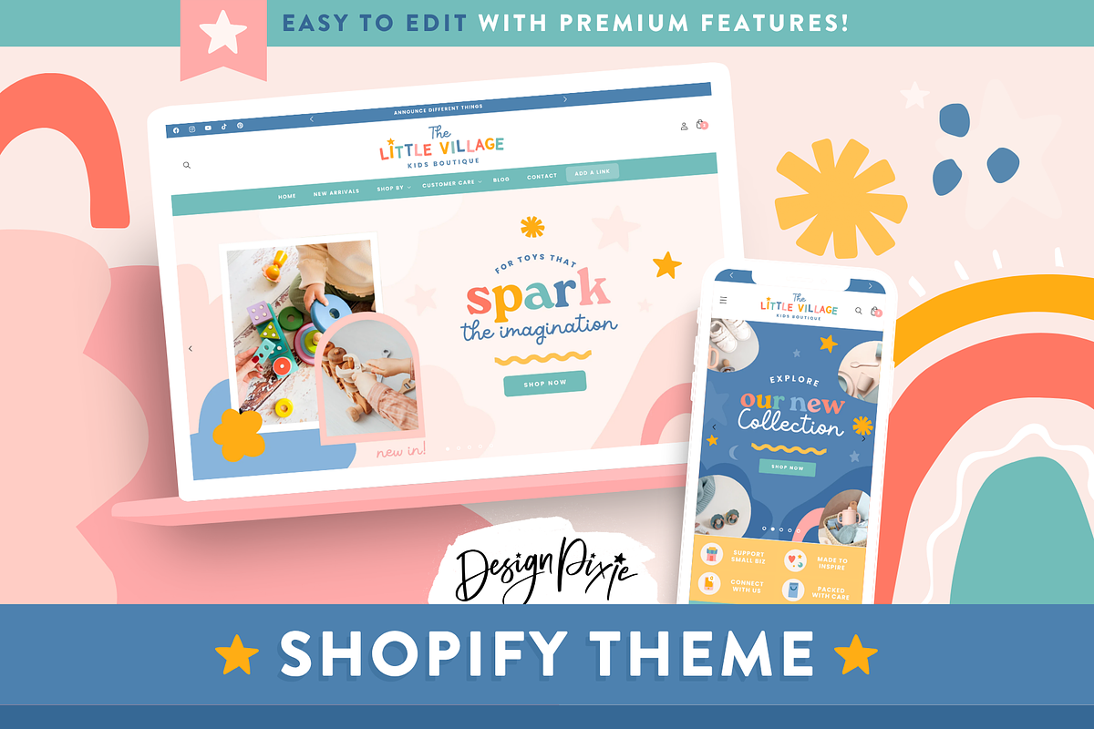 Primary Colors Shopify Theme | Kids, a Shopify Template by Design Pixie (Photo 1 of 11)