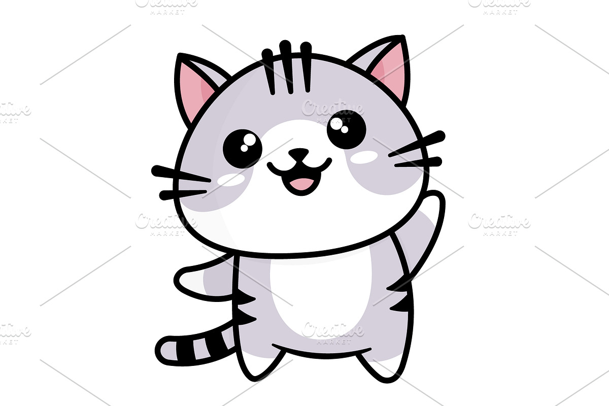 Cute vector cat, an Animal Illustration by Light_Lenser