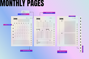 Holo Editable Digital Planner 2023