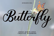 Butterfly - Handwriting Font, a Handwritten Font by InermediaSTUDIO (Thumbnail 1 of 6)