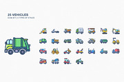 Vehicle icon set, an Icon by Icongeek26 (Thumbnail 1 of 6)