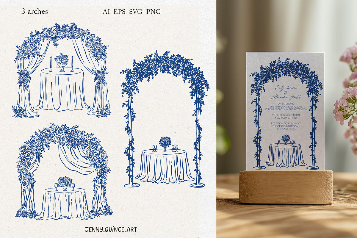 Italian Whimsical Clipart Set, an Object Illustration by Jenny Quince (Photo 5 of 15)