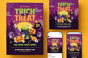Halloween Trick or Treat Flyer, a Flyer Template by Creativestoree (Thumbnail 1 of 5)