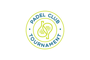 Vintage Retro Padel Club Emblem Logo, a Branding & Logo Template by Buqancreative