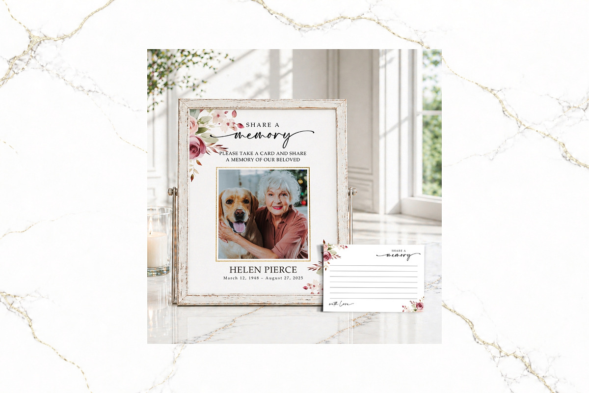 Funeral Bundle Canva FR008, a Stationery Template by TyphoonStudio (Photo 9 of 12)