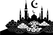 50 Ramadan Iftar Silhouette Bundle, an Illustration by Gfx_Store (Thumbnail 15 of 49)