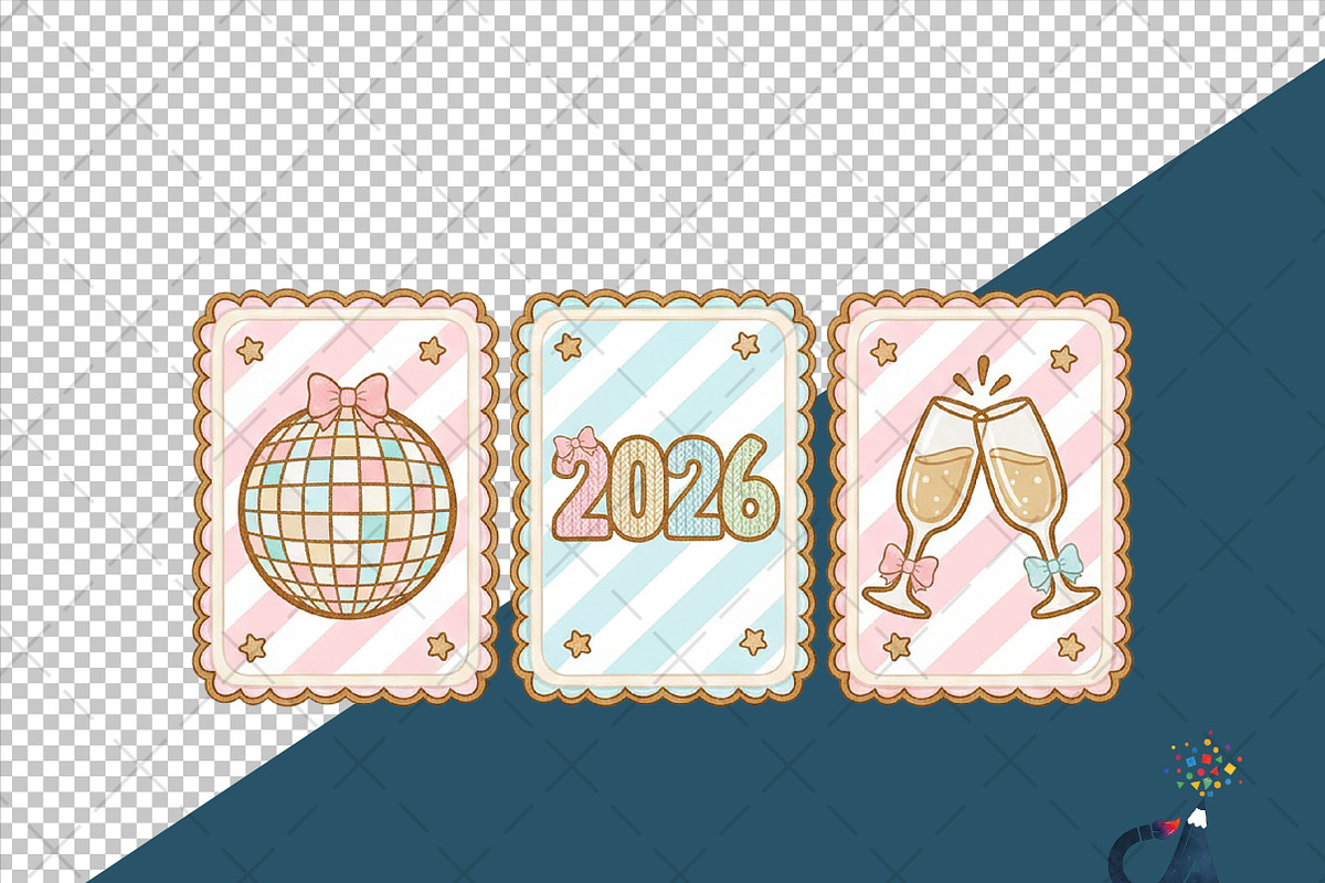 Yarn Crochet Happy New Year 2026 PNG, an Illustration by Creative Art (Photo 6 of 6)