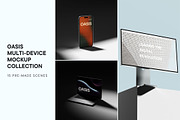 Oasis Multi-Device Mockup Collection, a Mac Mockup by Mockup Line (Thumbnail 1 of 11)