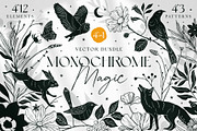 Monochrome Magic 4 in 1 Bundle, a Decorative Illustration by rouxsupplyco (Thumbnail 1 of 27)