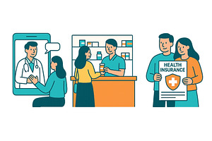 Vector illustration depicting, a Healthcare Illustration by ZinetroN