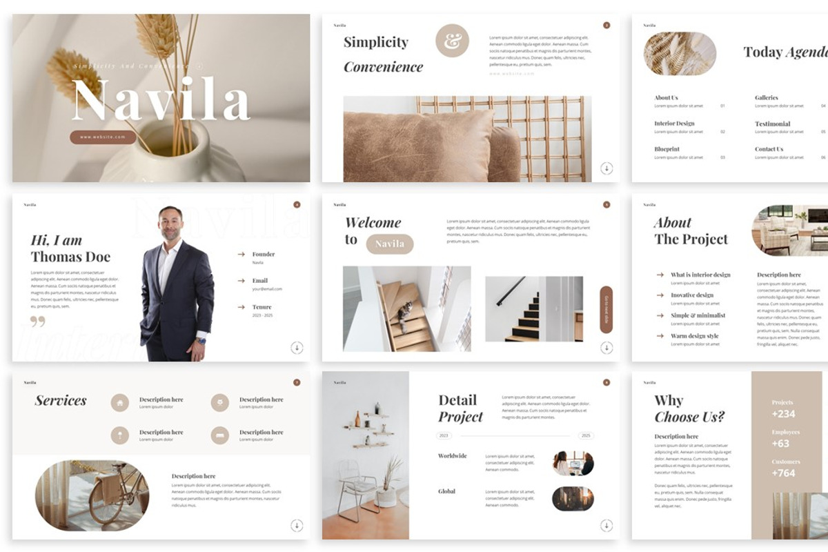 Navila - Interior Design Powerpoint, a Presentation Template by ...