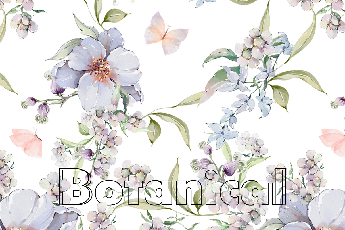 Watercolor flowers botanical bundle, a Decorative Illustration by Edith’s World (Photo 10 of 15)