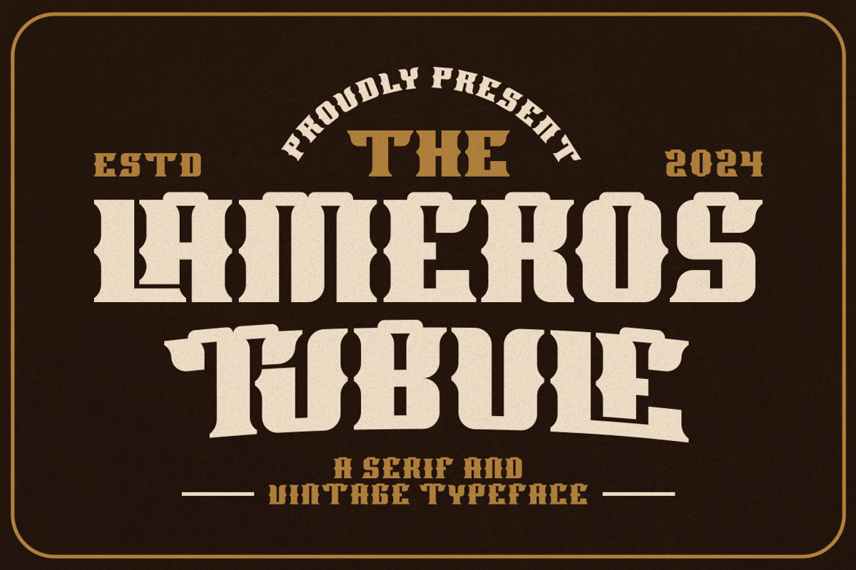 Lameros Tubule - Vintage Font, a Serif Font by Viswal Studio (Photo 1 of 6)