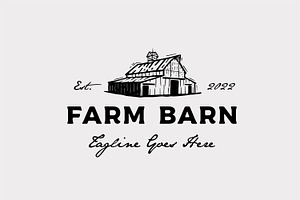 Vintage farm barn logo design