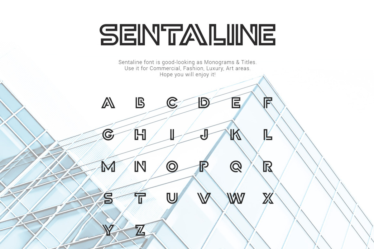 Sentaline logo and monogram font, a Font by Sentavio (Photo 1 of 3)