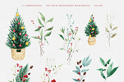 Christmas bunny - watercolor set, a Seasonal Illustration by LeriaArt watercolor (Thumbnail 4 of 9)