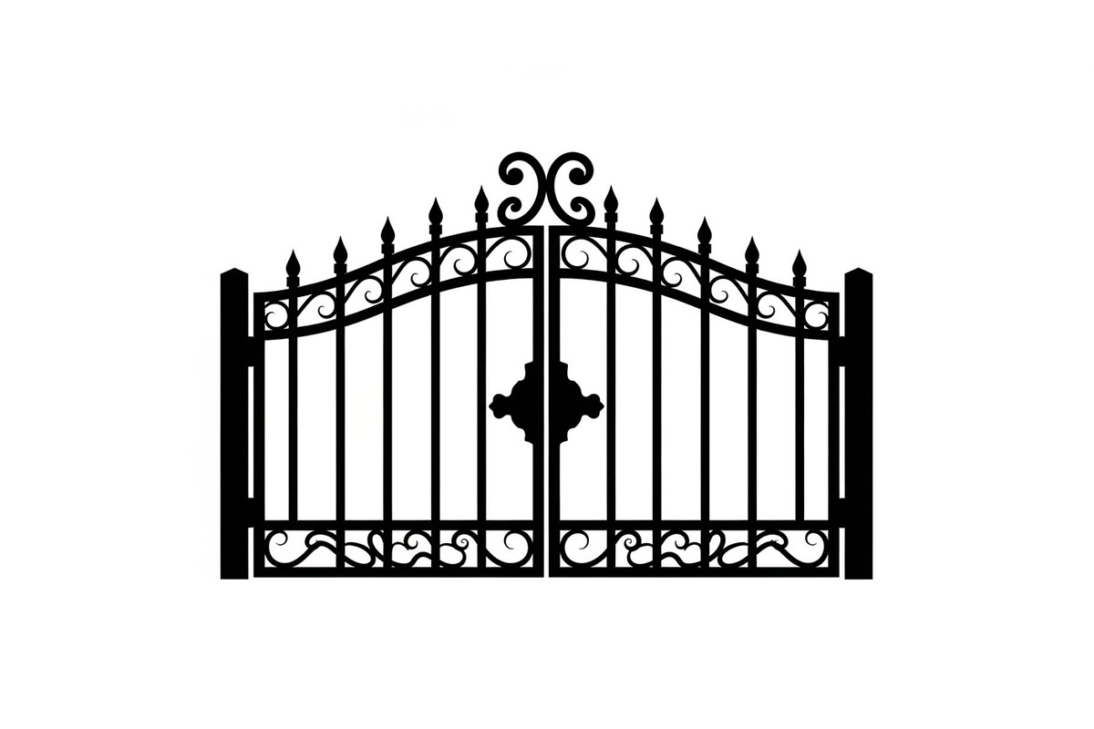 Ornate Wrought Iron Gate Vector Bund, an Illustration by Designs_River (Photo 29 of 47)