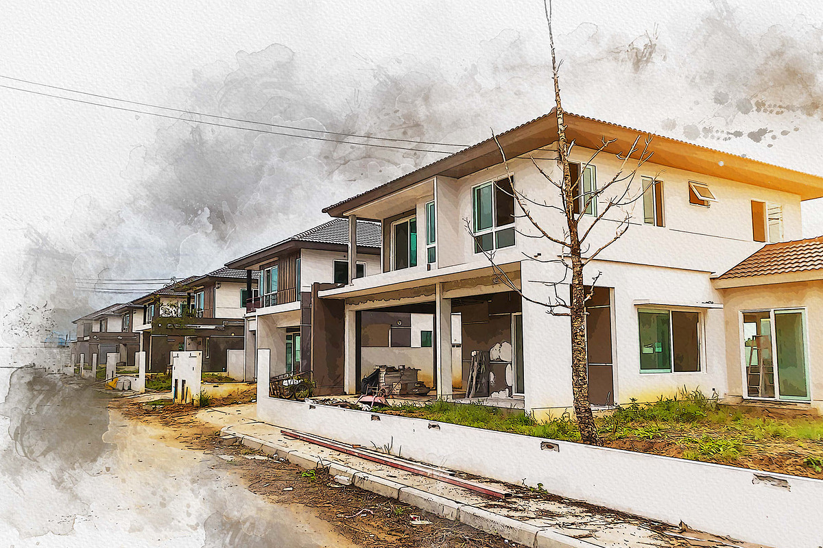 Exterior Watercolor Effect Bundle, an Action Add-On by MRI STUDIO (Photo 10 of 24)