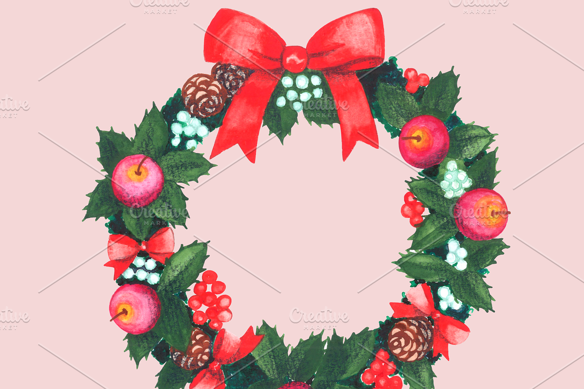 Watercolor Christmas Holiday clipart, a Decorative Illustration by Eomoiart (Photo 3 of 3)