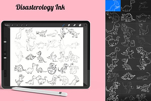 Cartoon Dinosaur Outlines Set 2