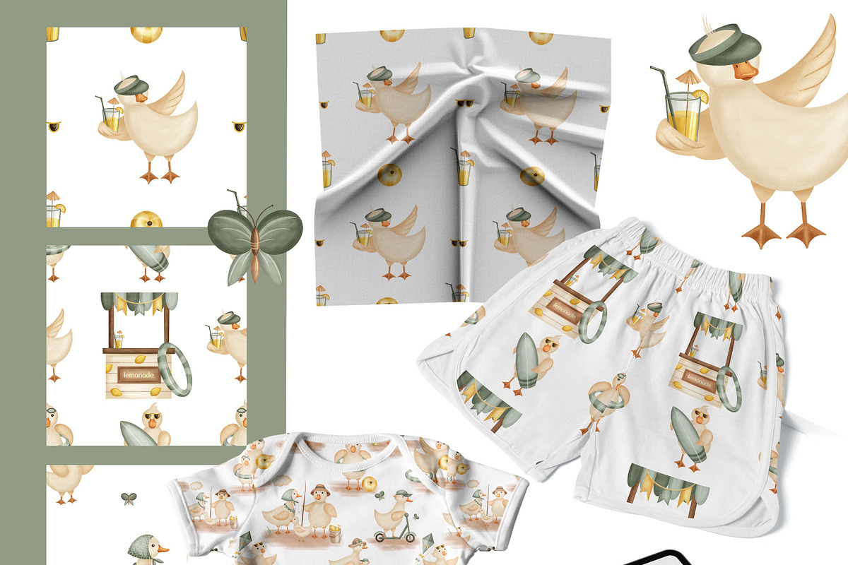 Cute geese - bird collection, an Animal Illustration by Linerisyart (Photo 7 of 15)