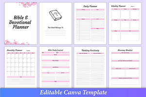 Bible & Devotional Planner Canva