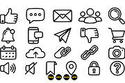 Social Media Icon Clipart Set, an Illustration by designvectx (Thumbnail 2 of 3)