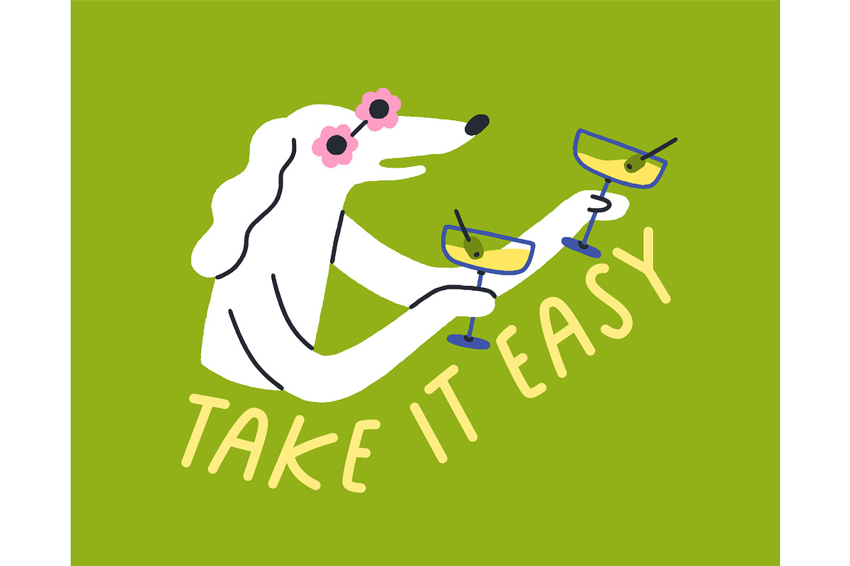 Funny animals drink, party cards set, an Animal Illustration by Good Studio (Photo 7 of 14)