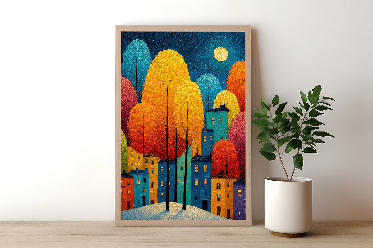 Whimsical Night Town Illustration, a Decorative Illustration by Housui Patterns (Photo 10 of 12)