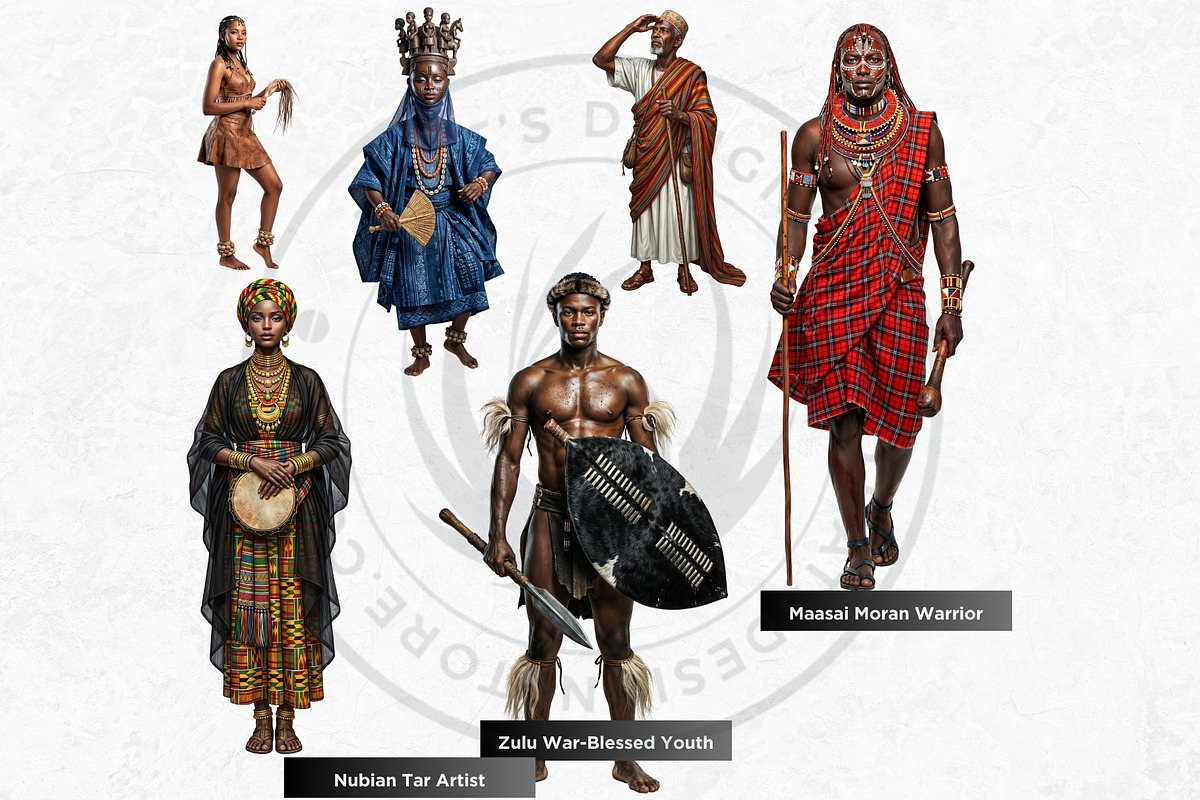 Traditional Folks World Cliparts, a Person Illustration by ThatsDesignArt (Photo 8 of 17)