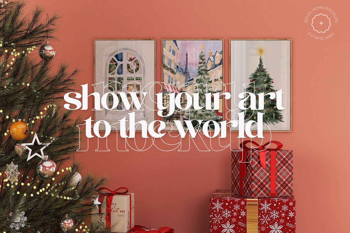Christmas frame mockup bundle —MERRY, a Product Mockup by SoleilHomeMockups (Photo 11 of 12)