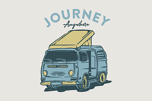 Journey Anywhere, a Transportation Illustration by Mangustudio
