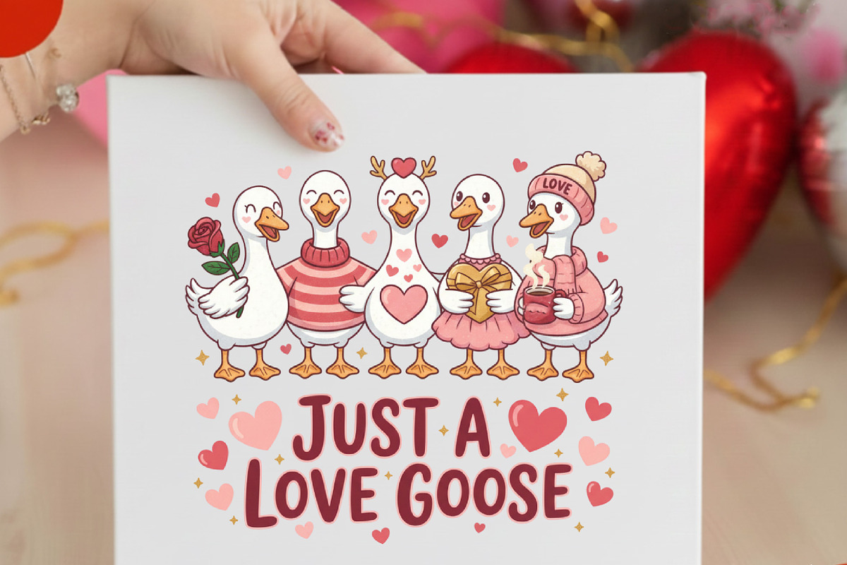 Just a Love Goose Png, Funny Valenti, an Illustration by Designking (Photo 1 of 6)