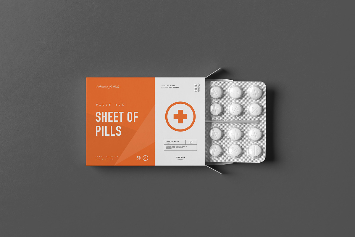 Pills Box Mock-up 2, a Packaging Mockup by Yogurt86 (Photo 9 of 9)