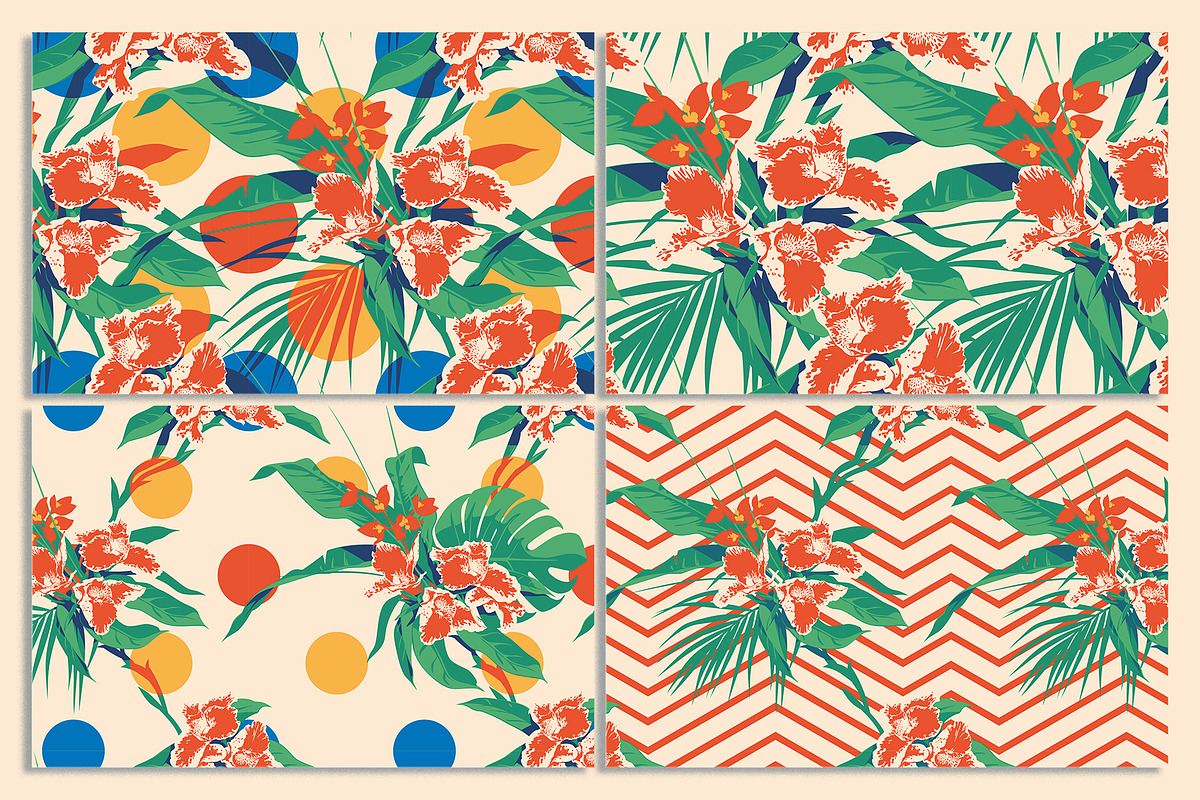20 Seamless Tropic Patterns, a Pattern Graphic by Alexander Baidin (Photo 4 of 11)