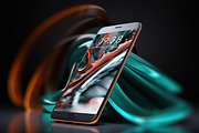 3D Abstract Phone Wallpapers Pack, a Background Graphic by BazziBa♥ (Thumbnail 3 of 8)