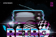 Retro Party Flyer Template, a Flyer Template by Hotpin (Thumbnail 4 of 4)