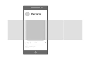Post Mockup. Interface Carousel Post