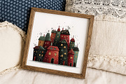 Whimsical Christmas Village Clipart, an Illustration by Libby Wishes (Thumbnail 7 of 7)