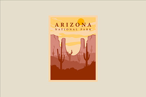 Arizona National Park Vintage Poster