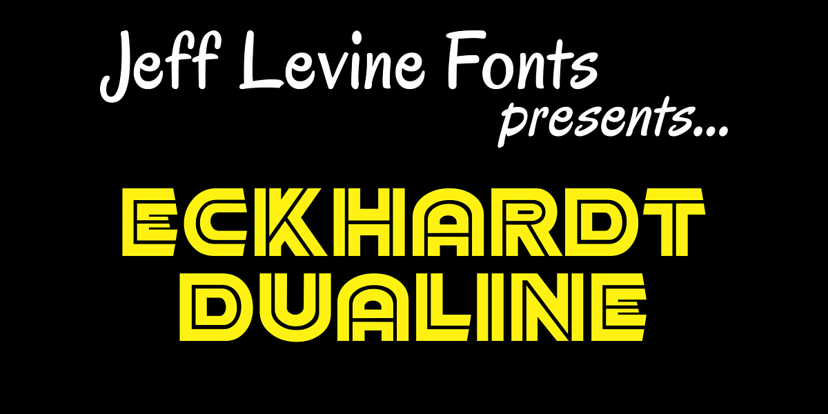 Eckhardt Dualine JNL, a Sans Serif Font by Jeff Levine Fonts