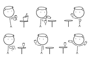 Bartender and waiter icons, an Icon by JK comics (Thumbnail 1 of 5)