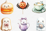 Pastel Halloween Tea Party Clipart, an Illustration by Black Bird Studio (Thumbnail 6 of 6)
